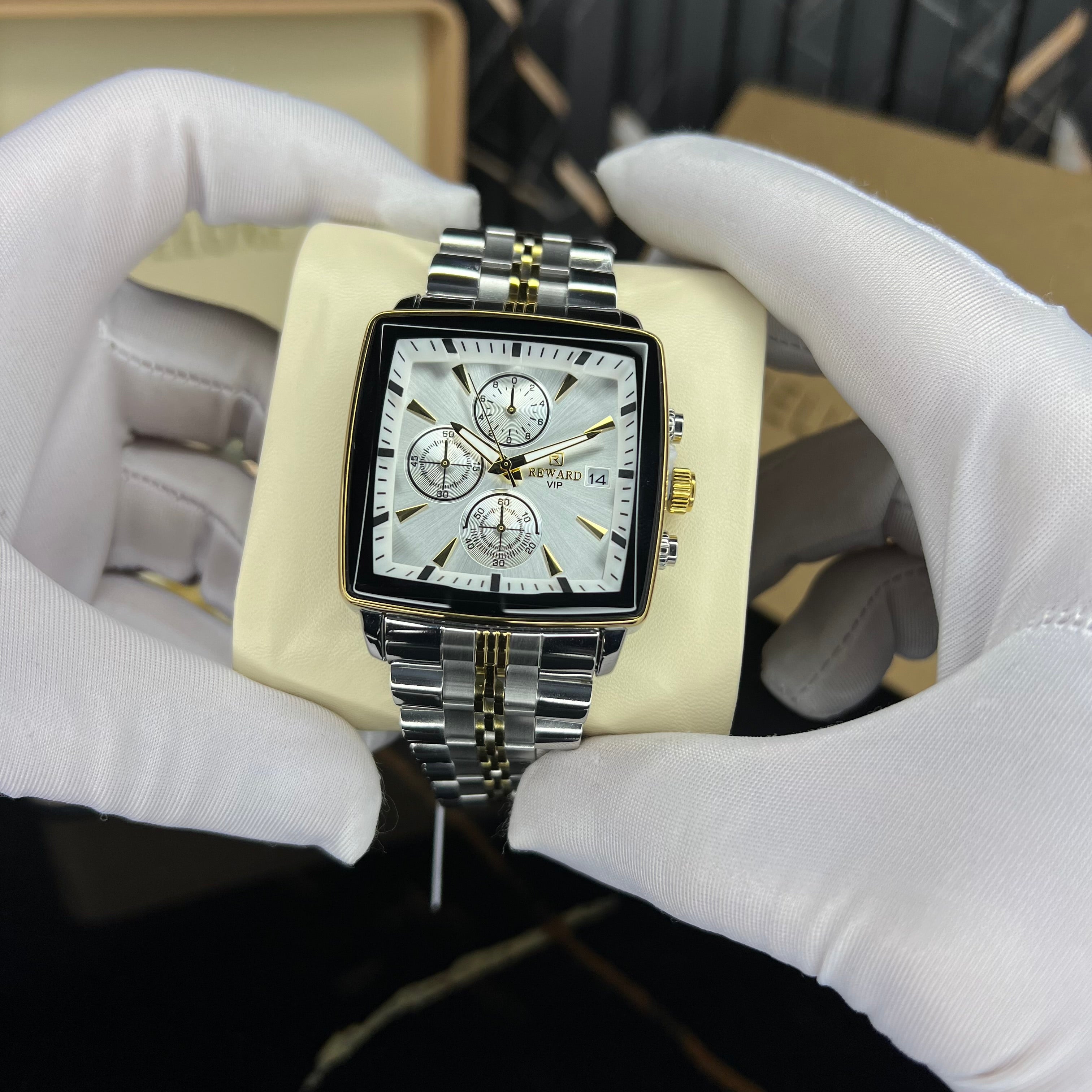 squareline chrono(silver gold)