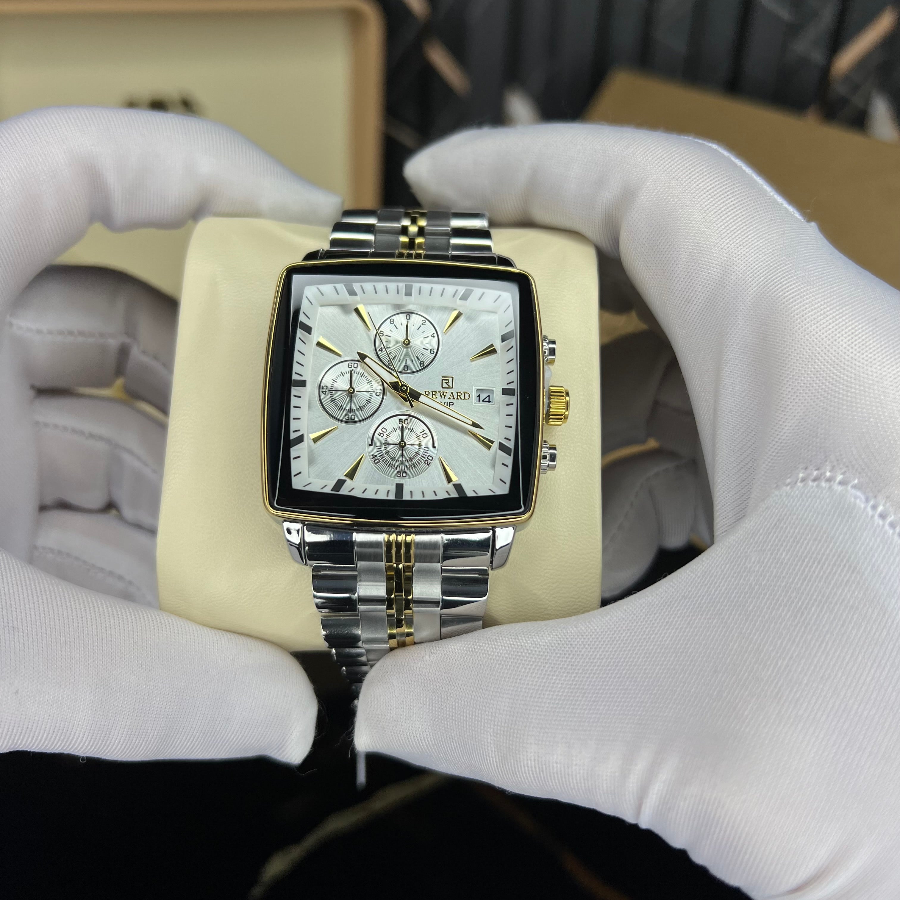 squareline chrono(silver gold)