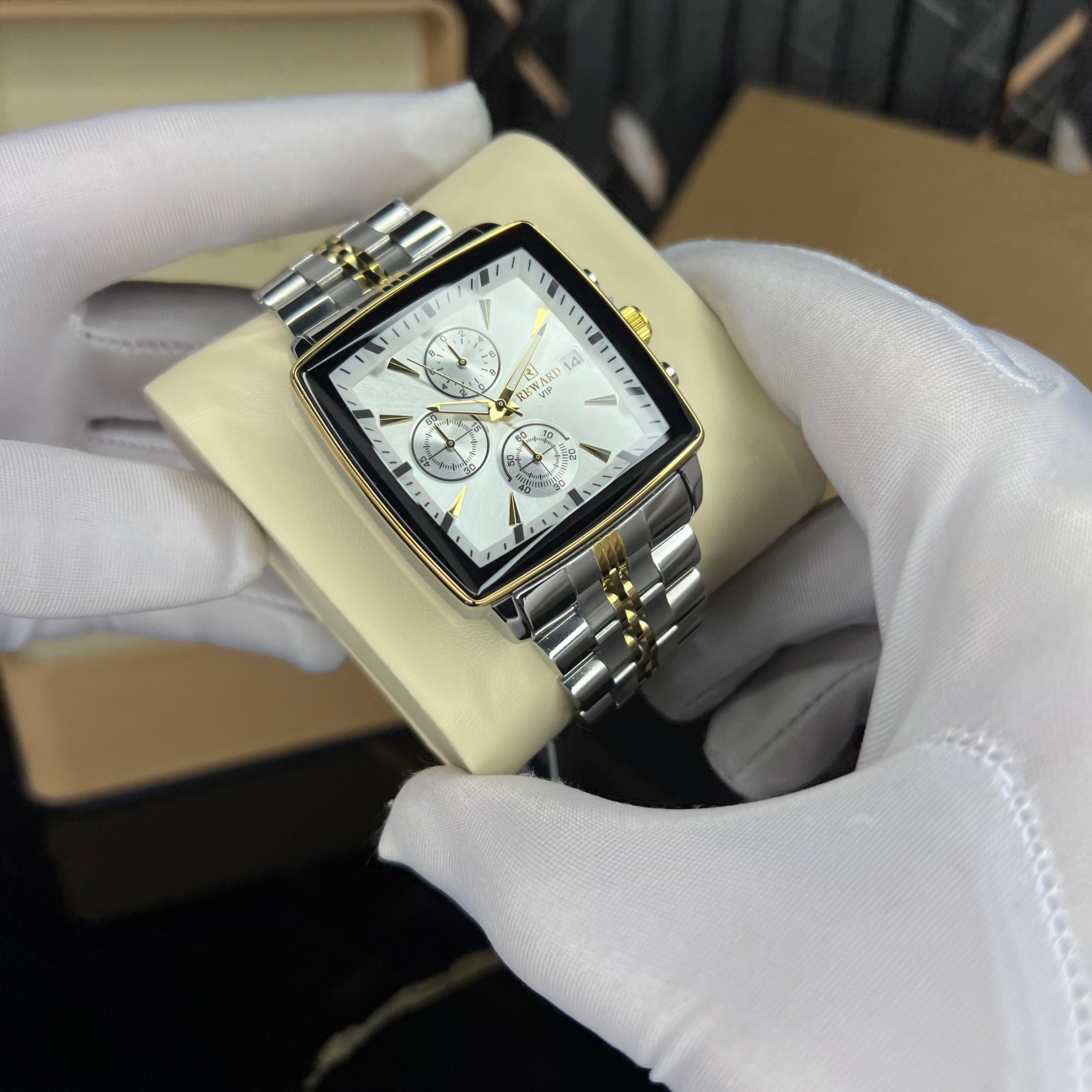 squareline chrono(silver gold)