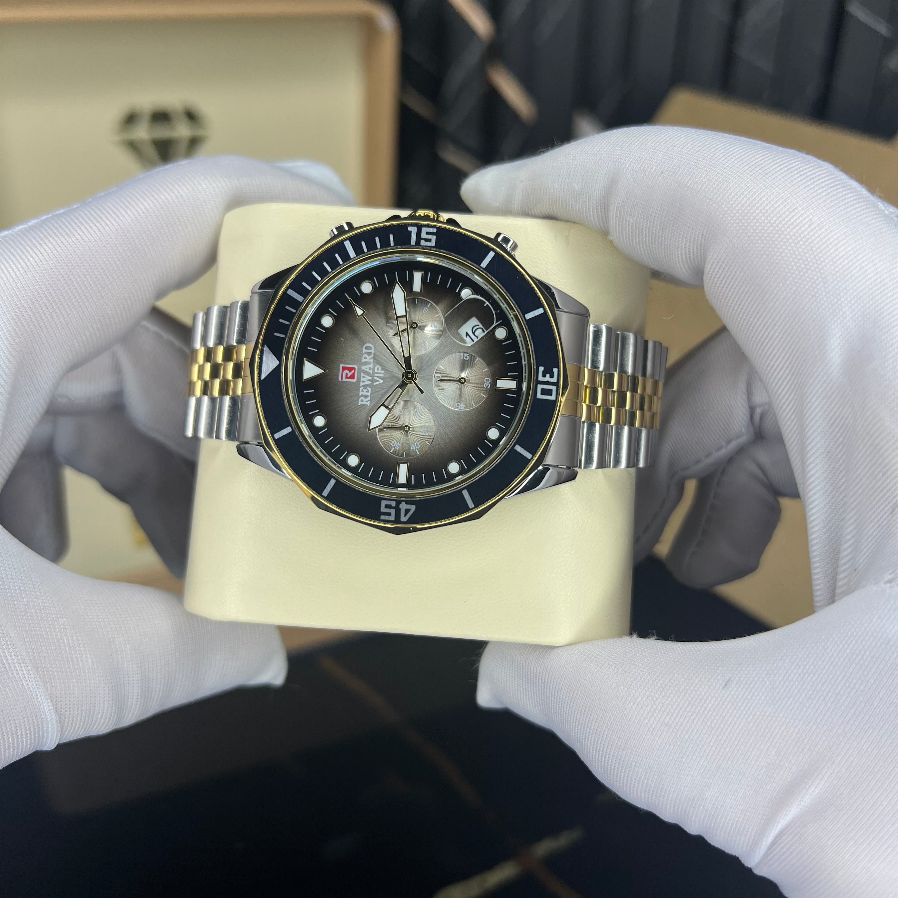 goldwave chrono(silver gold)