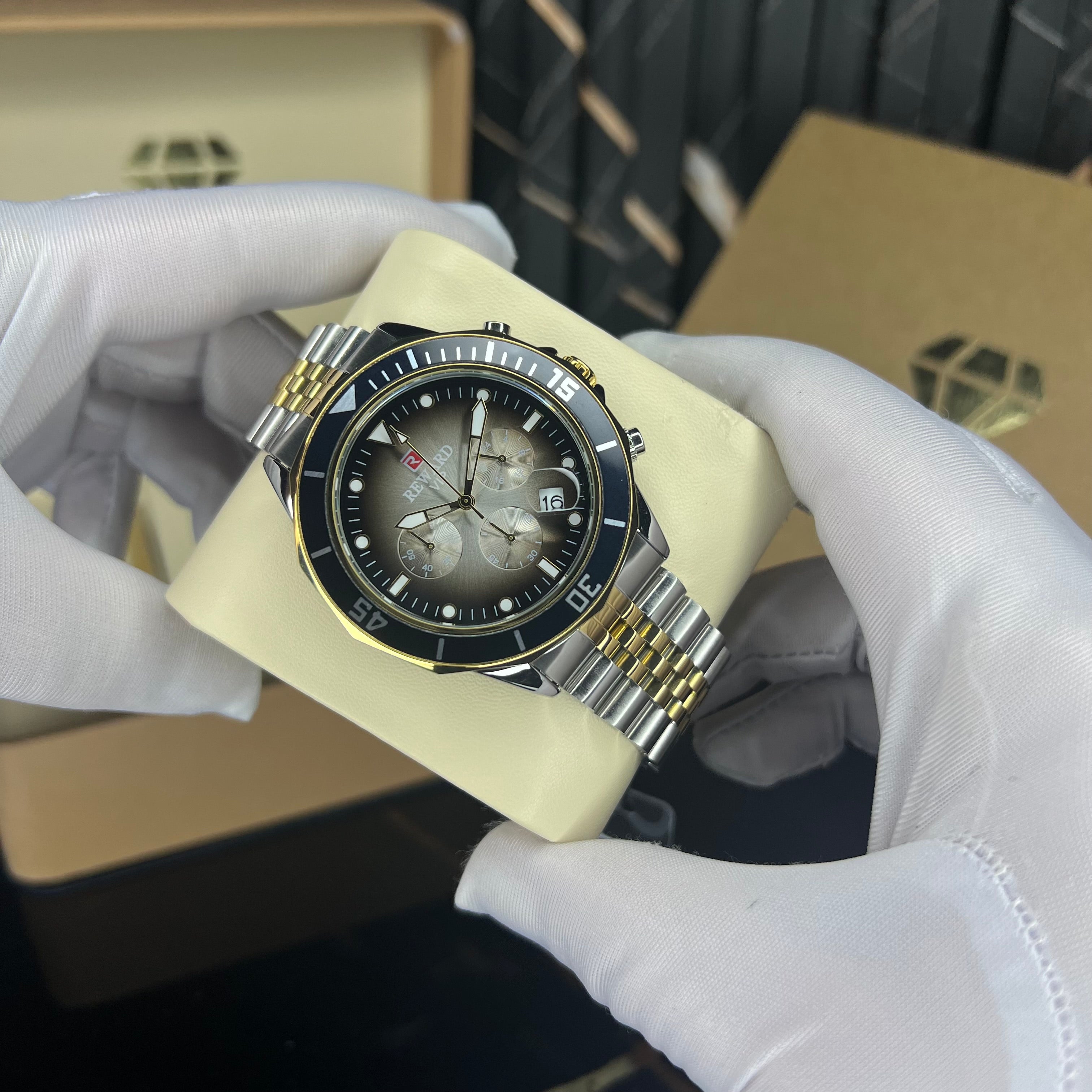 goldwave chrono(silver gold)
