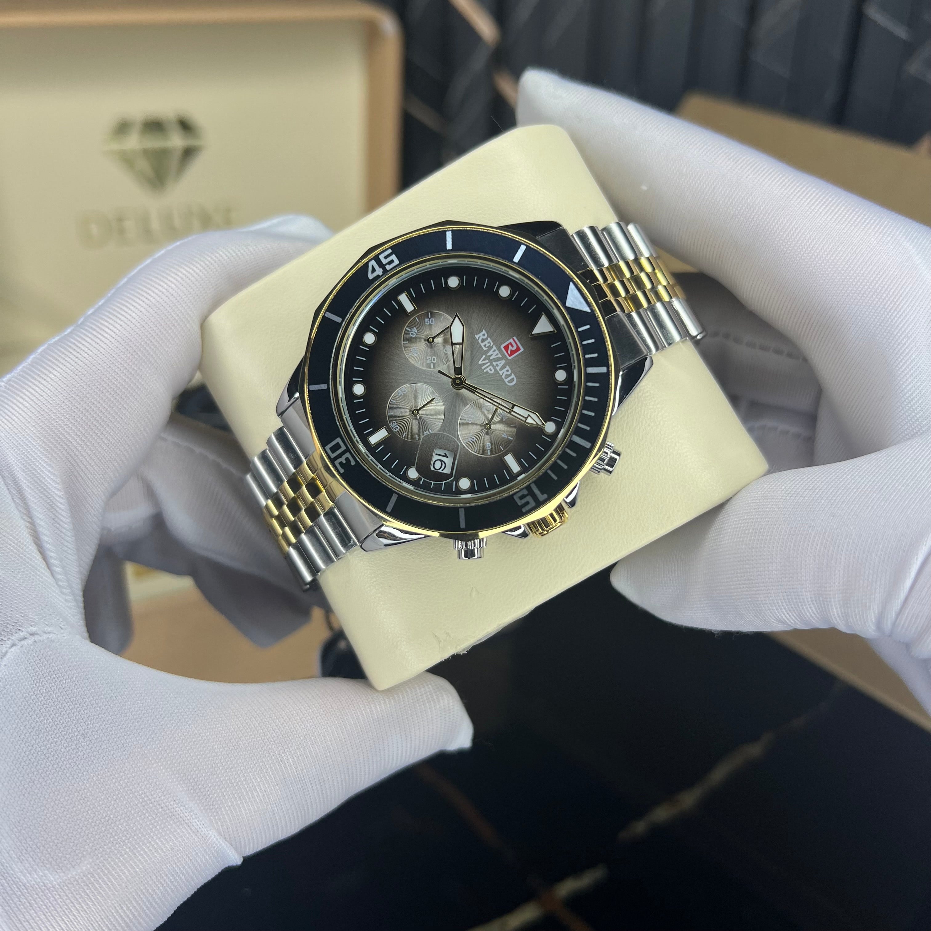 goldwave chrono(silver gold)