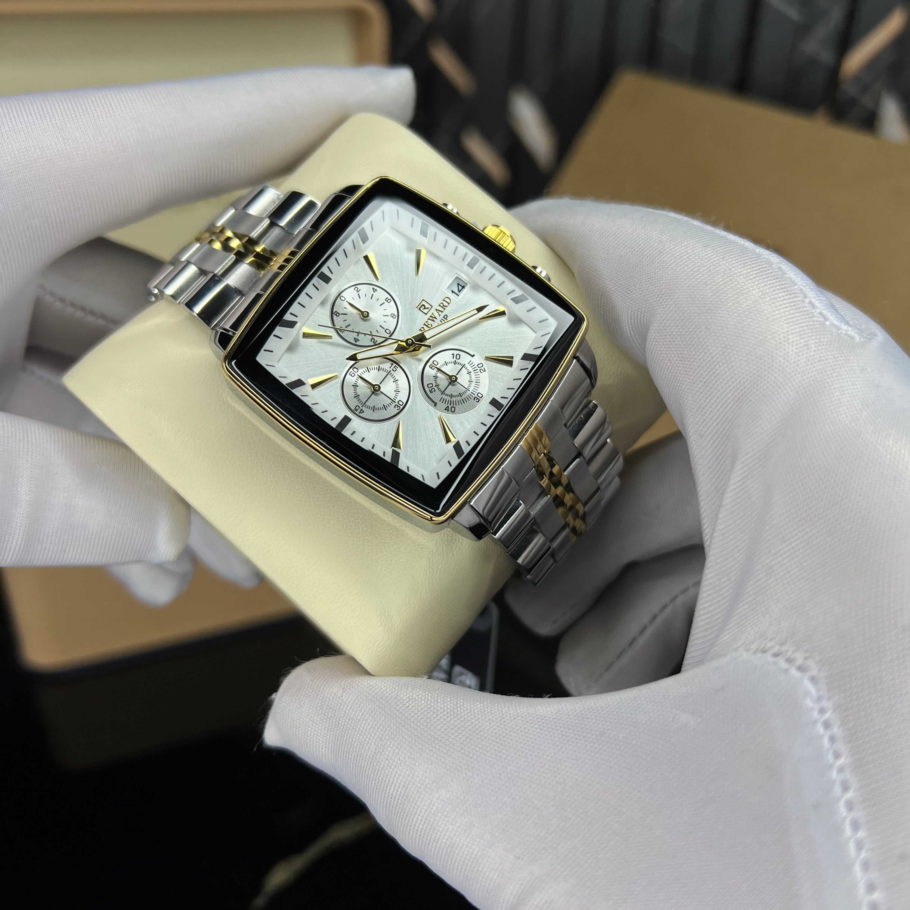 squareline chrono(silver gold)
