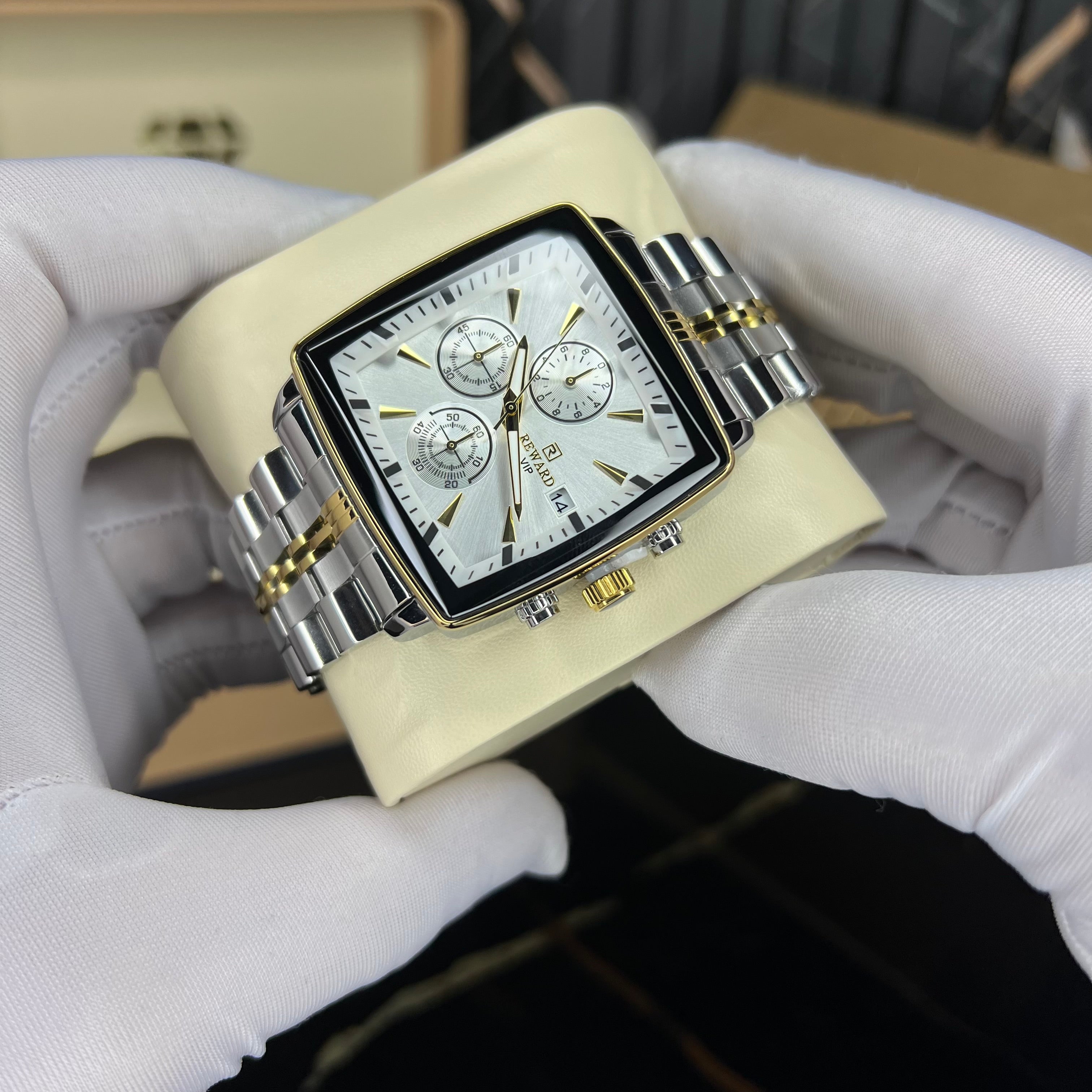 squareline chrono(silver gold)