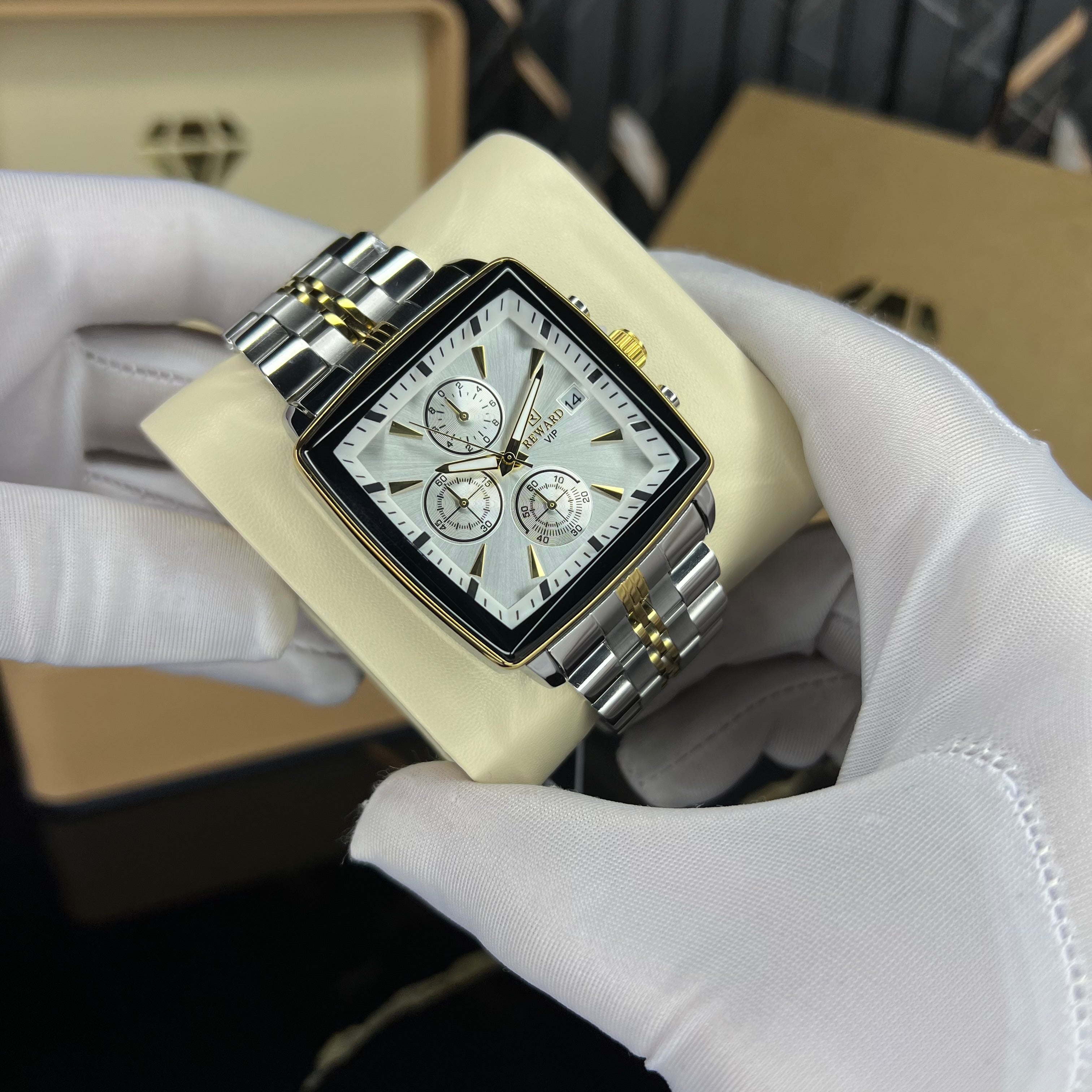squareline chrono(silver gold)