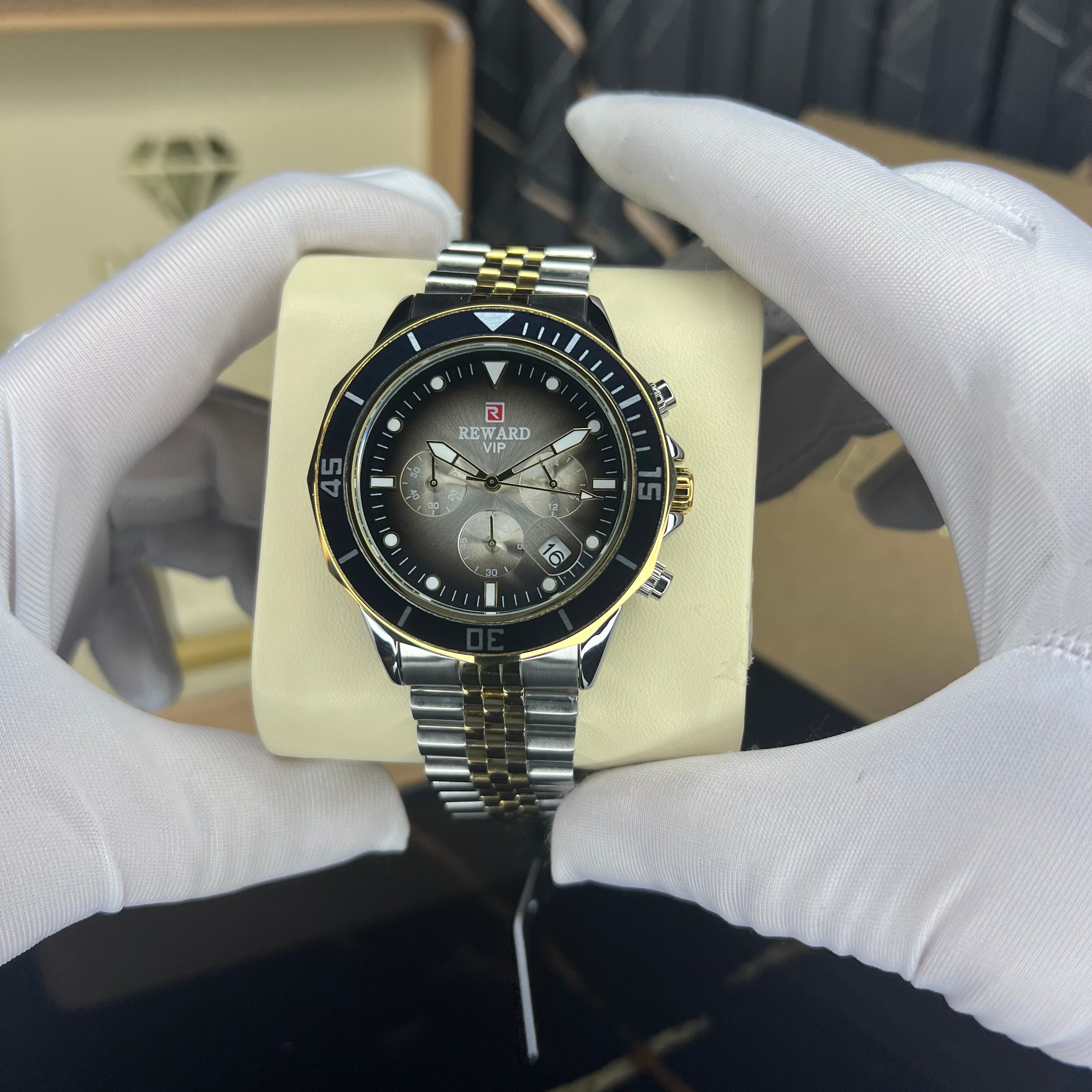 goldwave chrono(silver gold)