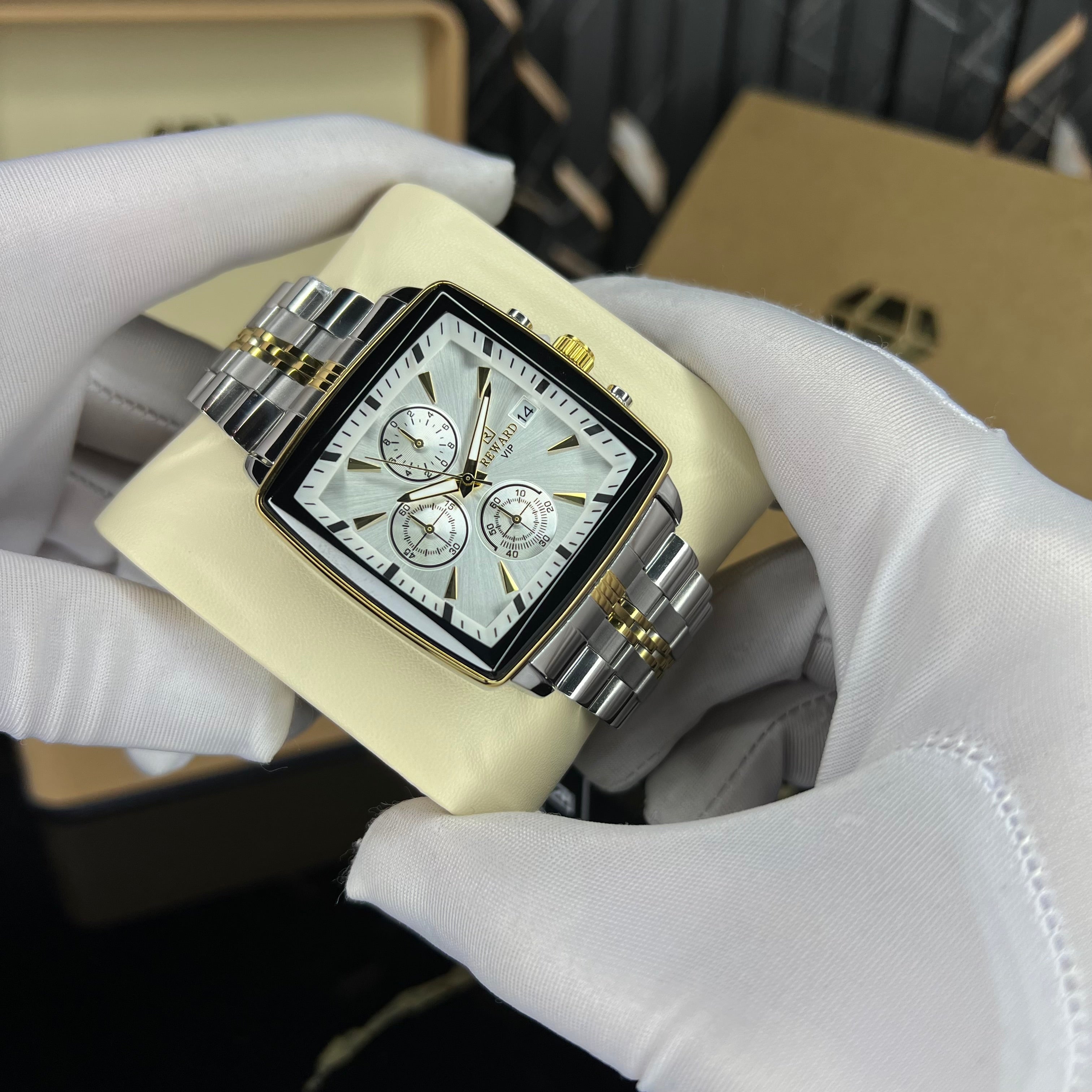 squareline chrono(silver gold)
