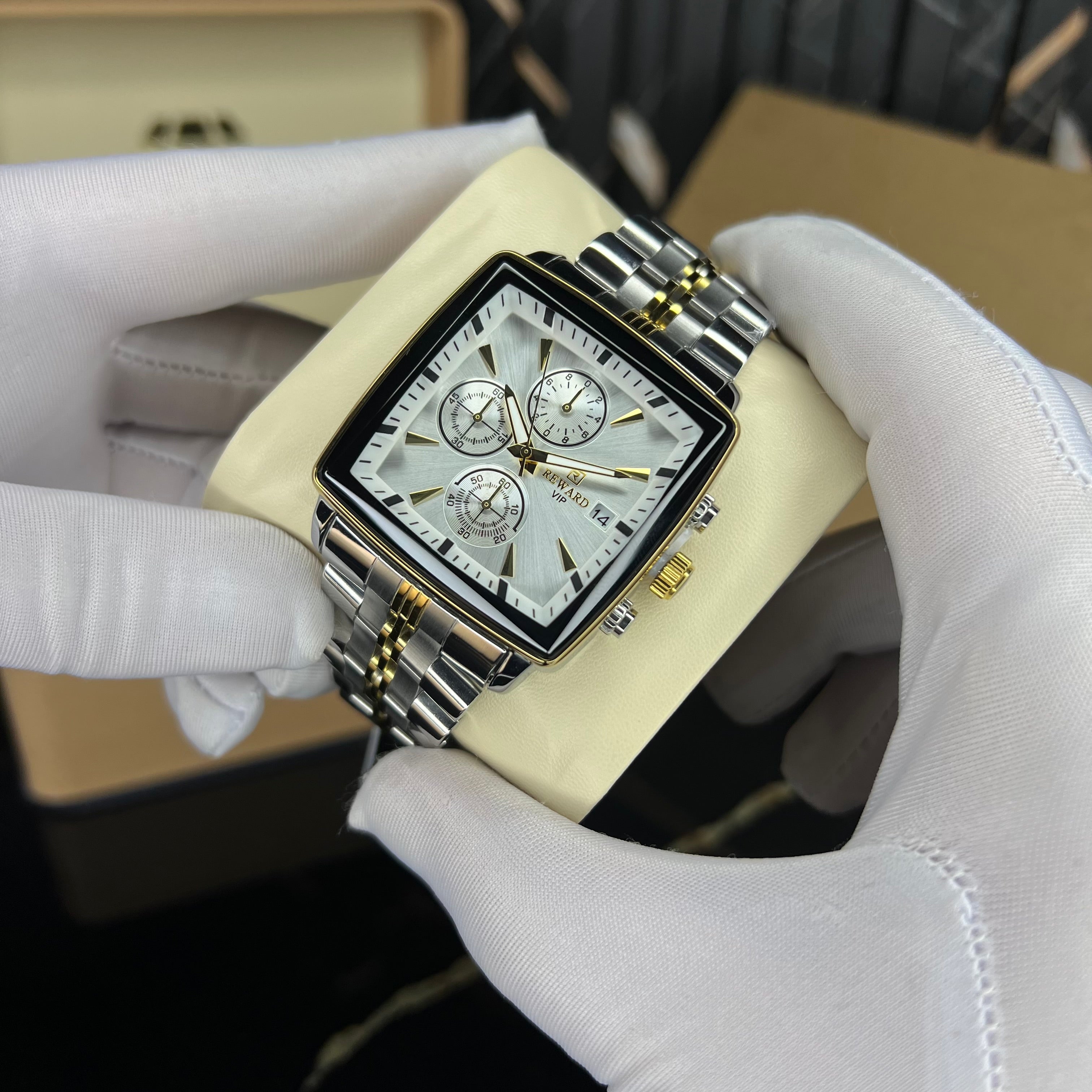 squareline chrono(silver gold)
