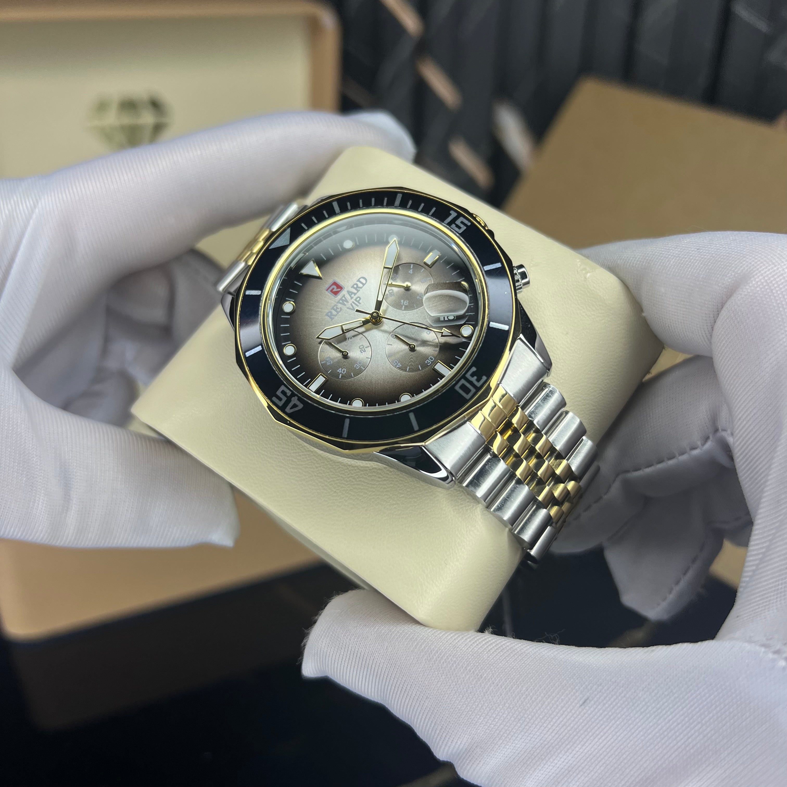 goldwave chrono(silver gold)