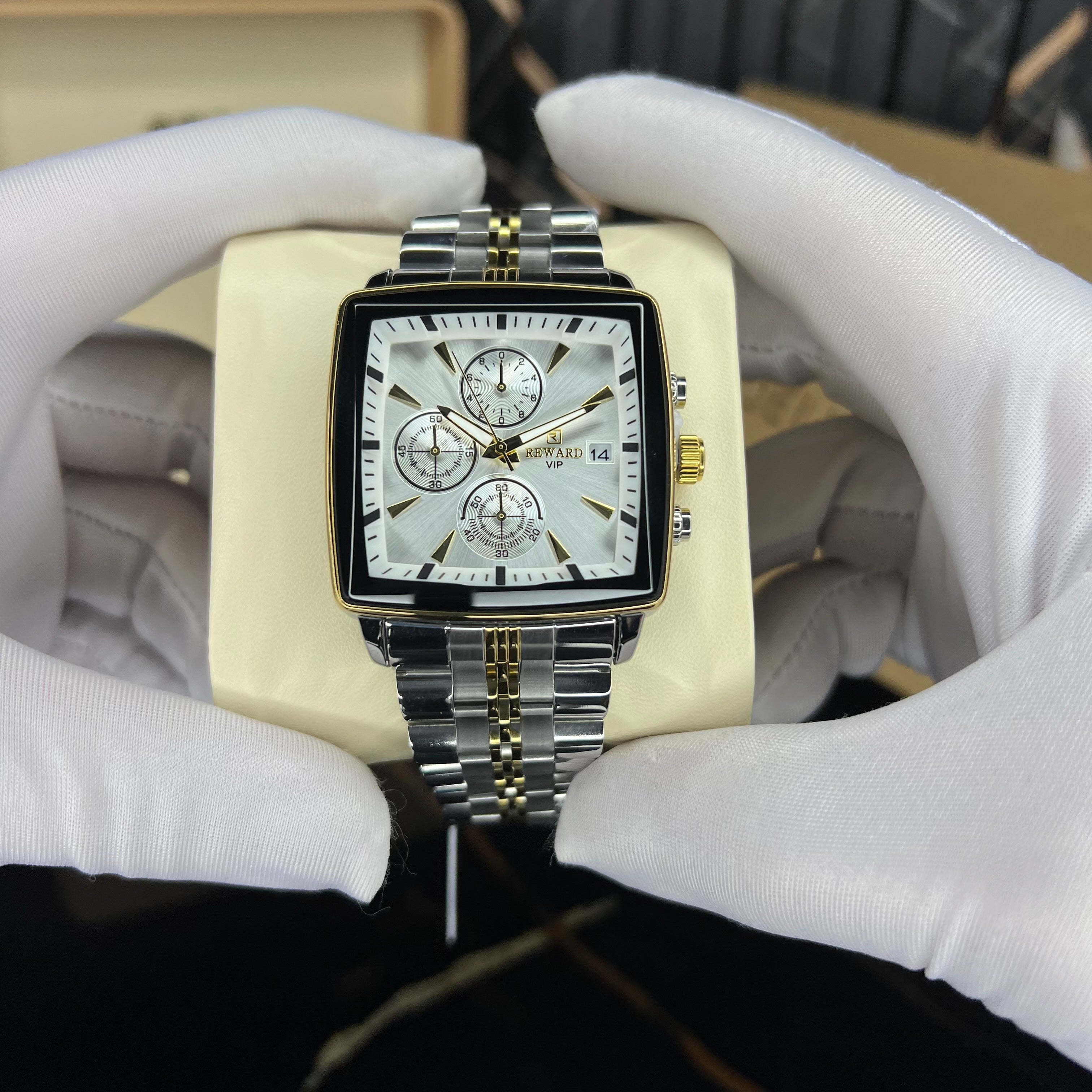 squareline chrono(silver gold)