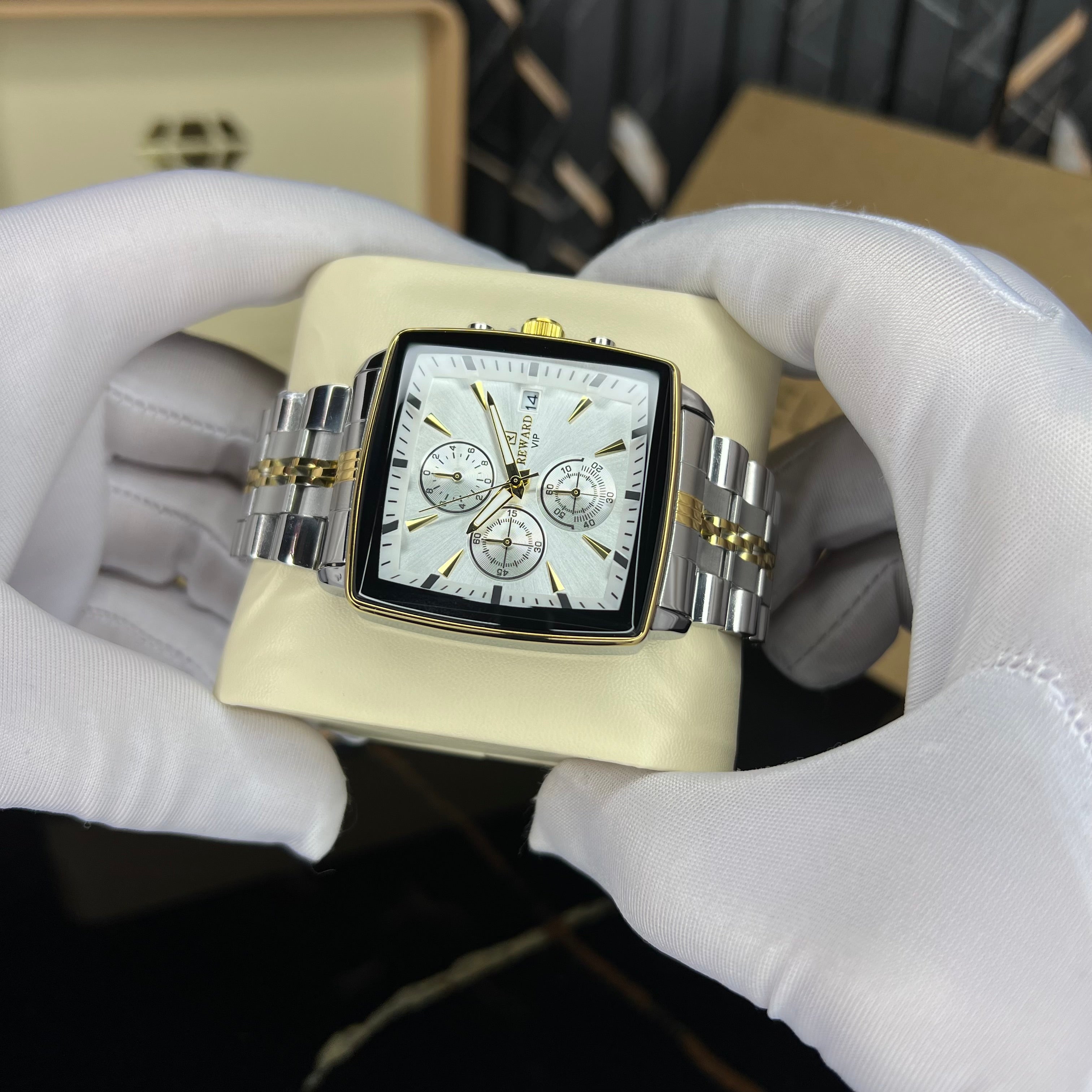 squareline chrono(silver gold)
