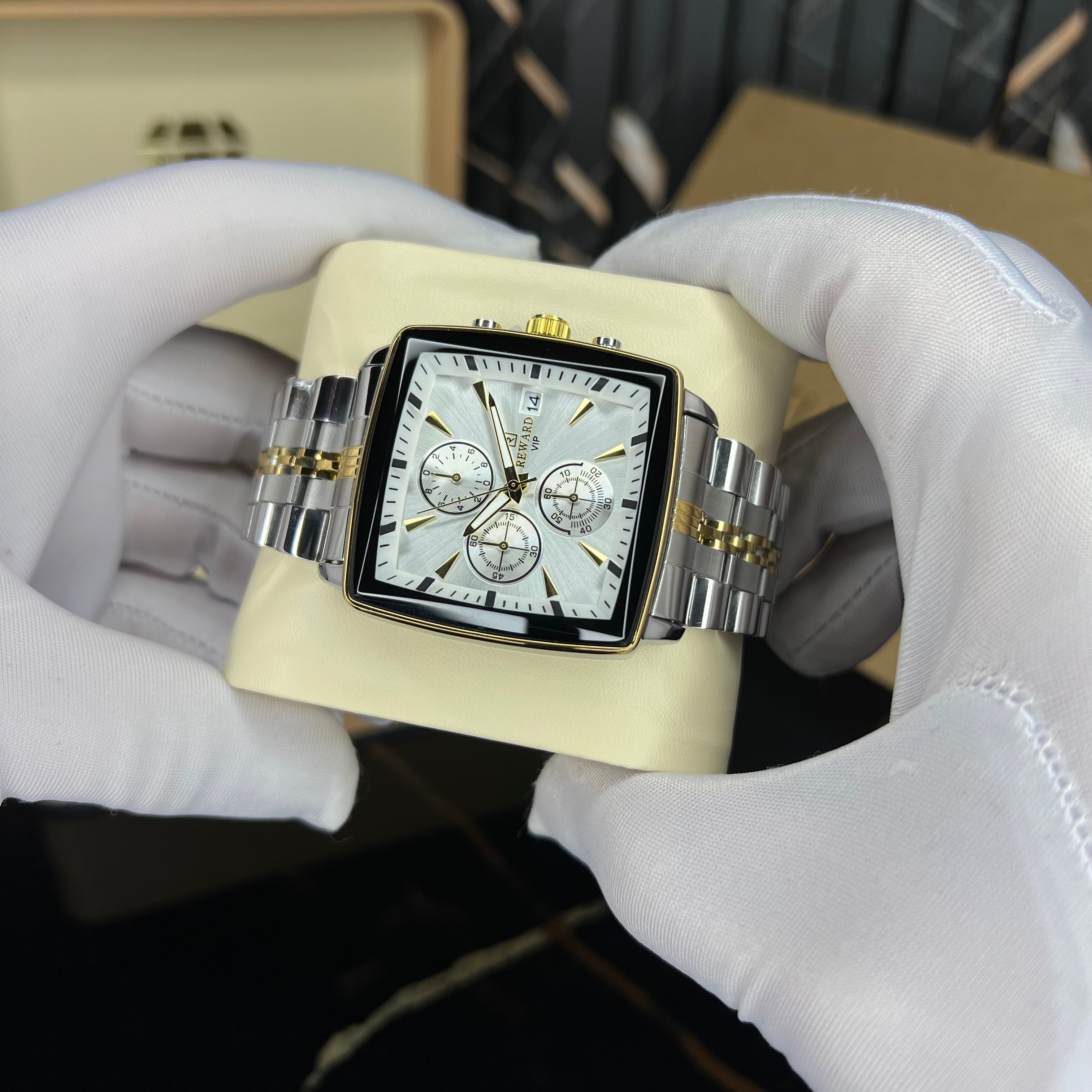 squareline chrono(silver gold)