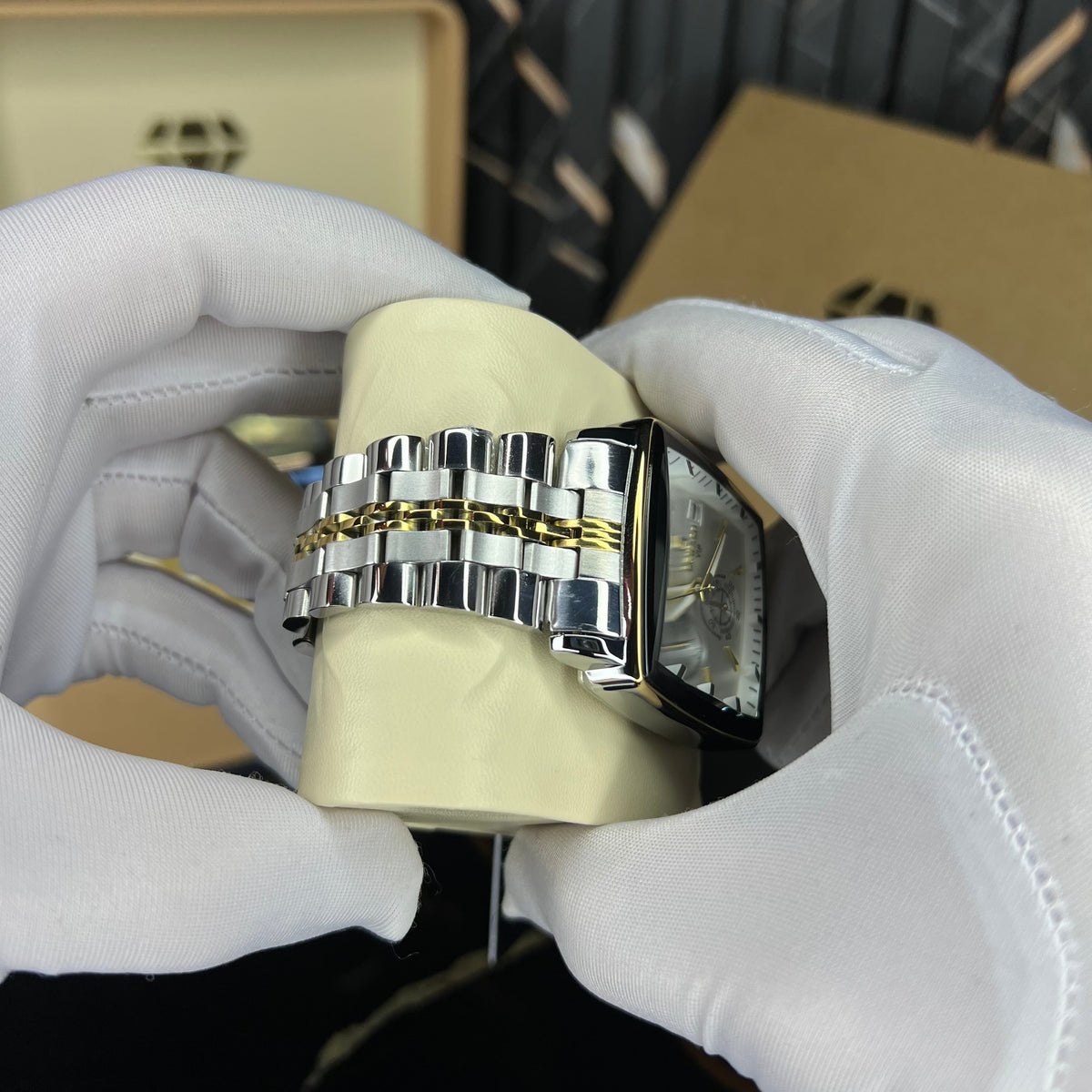 squareline chrono(silver gold)