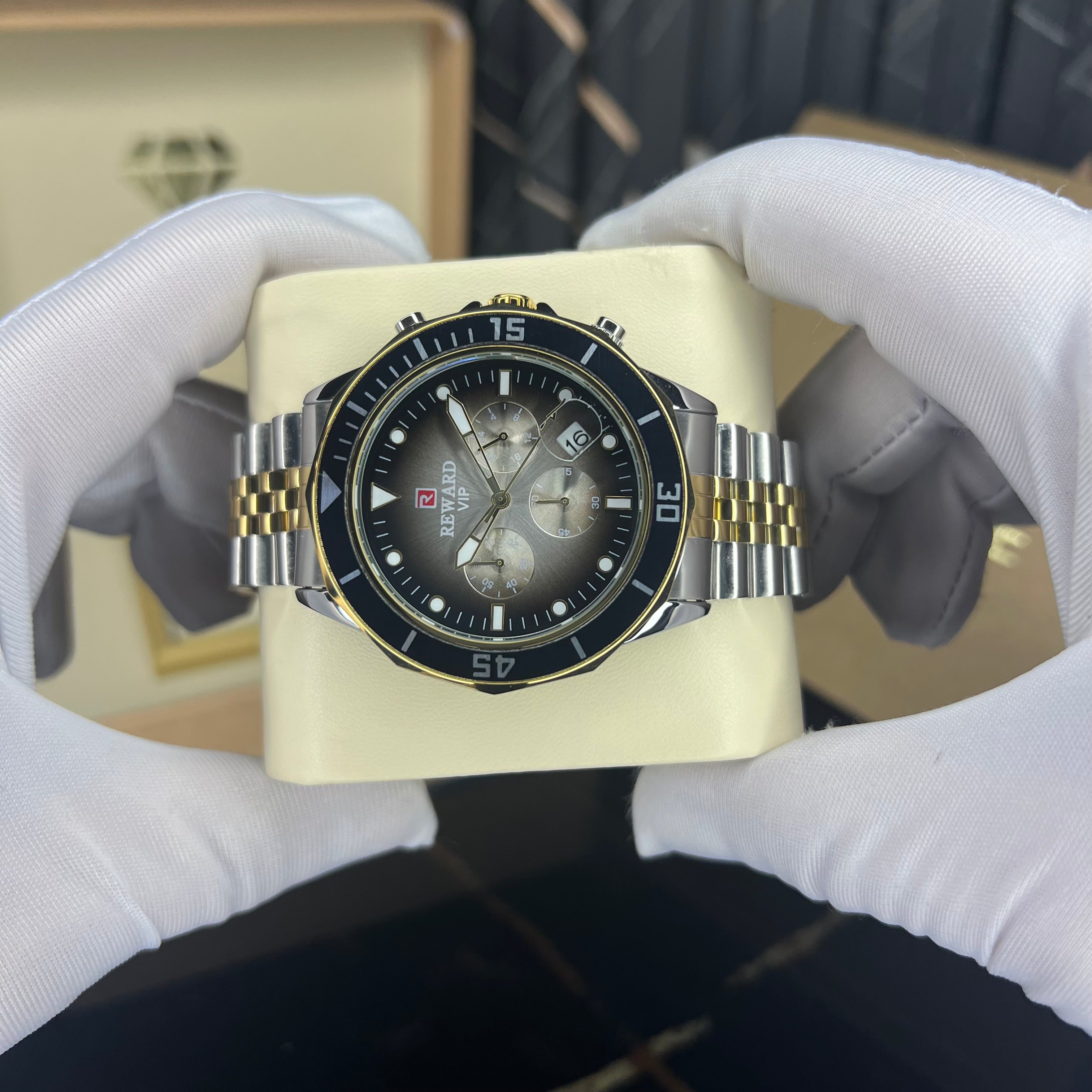 goldwave chrono(silver gold)